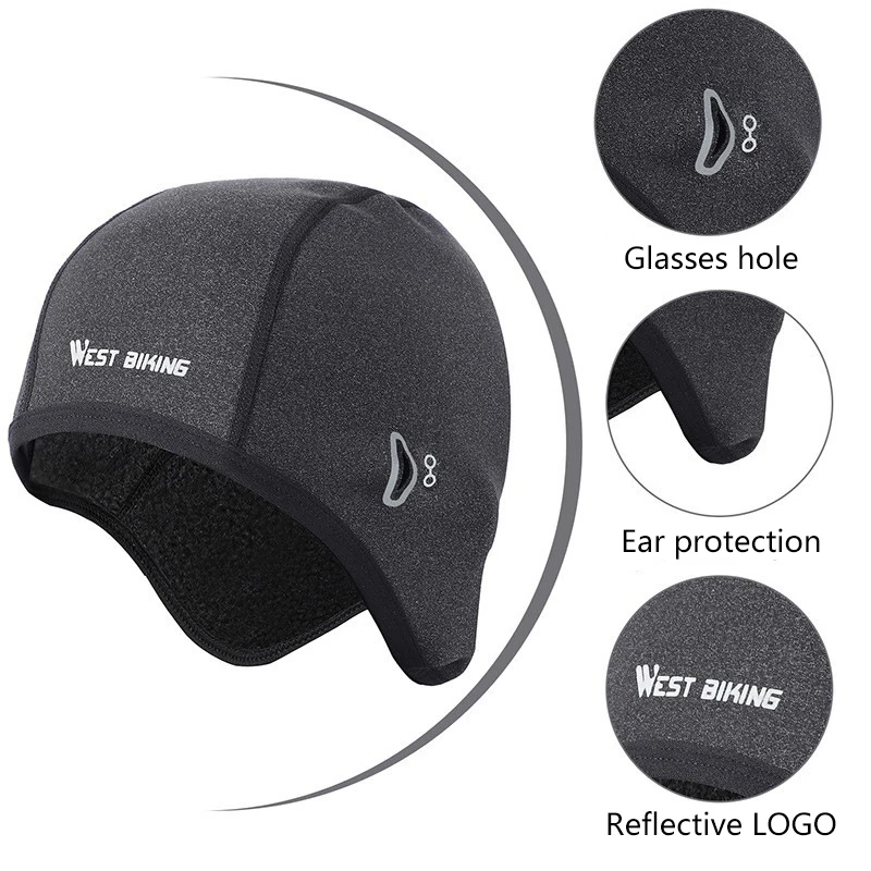 AliExpress Cycling Warm Hat Windproof Velvet With Glasses Ponytail Hole Autumn Winter Outdoors Reflection Cycling Equipment West Biking