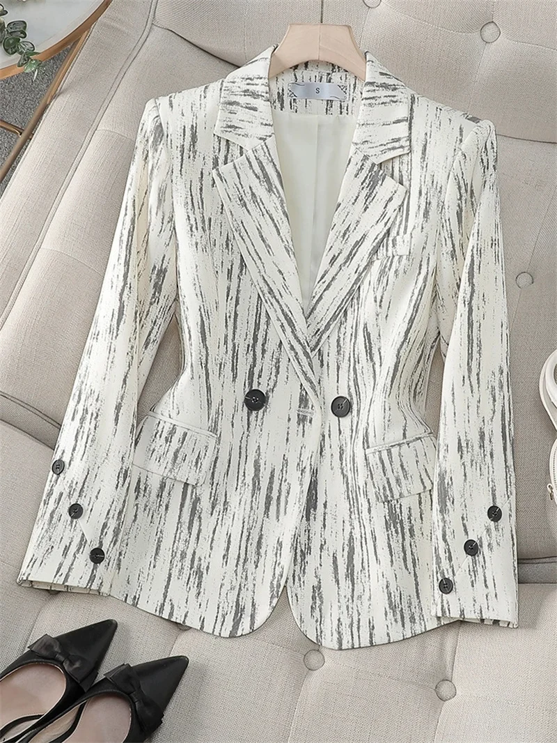 2025 Nieuwe Dames Formele Blazer Vrouwen Lange Mouw Slanke Zakelijke Werkkleding Jas Jas Vrouwelijke Blazer Bovenkleding Vrouwen Basic jassen