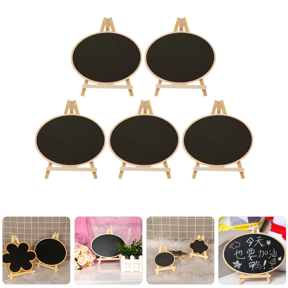 5 قطعة لوحة مذكرة سطح المكتب الخشبية الدائمة سبورة صغيرة لطاولة بار تسجيل حفل زفاف رسالة مجلس سبورة خشبية عتيقة