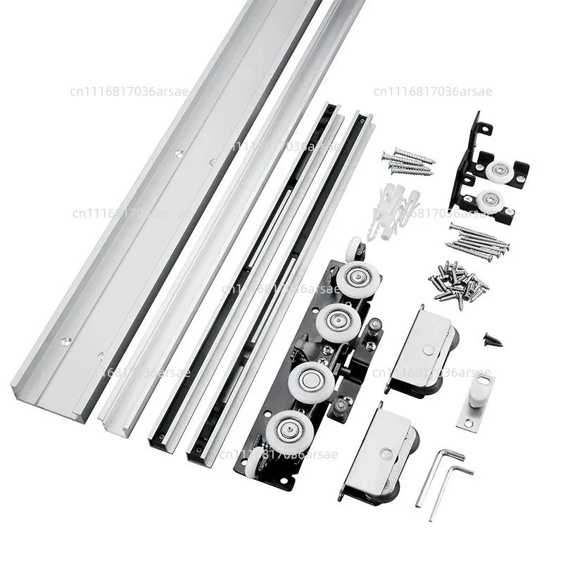 Invisible Trackless Sliding Door Rail, Two-way Buffer Damping Slide Hardware For Home Kitchen Bedroom Use