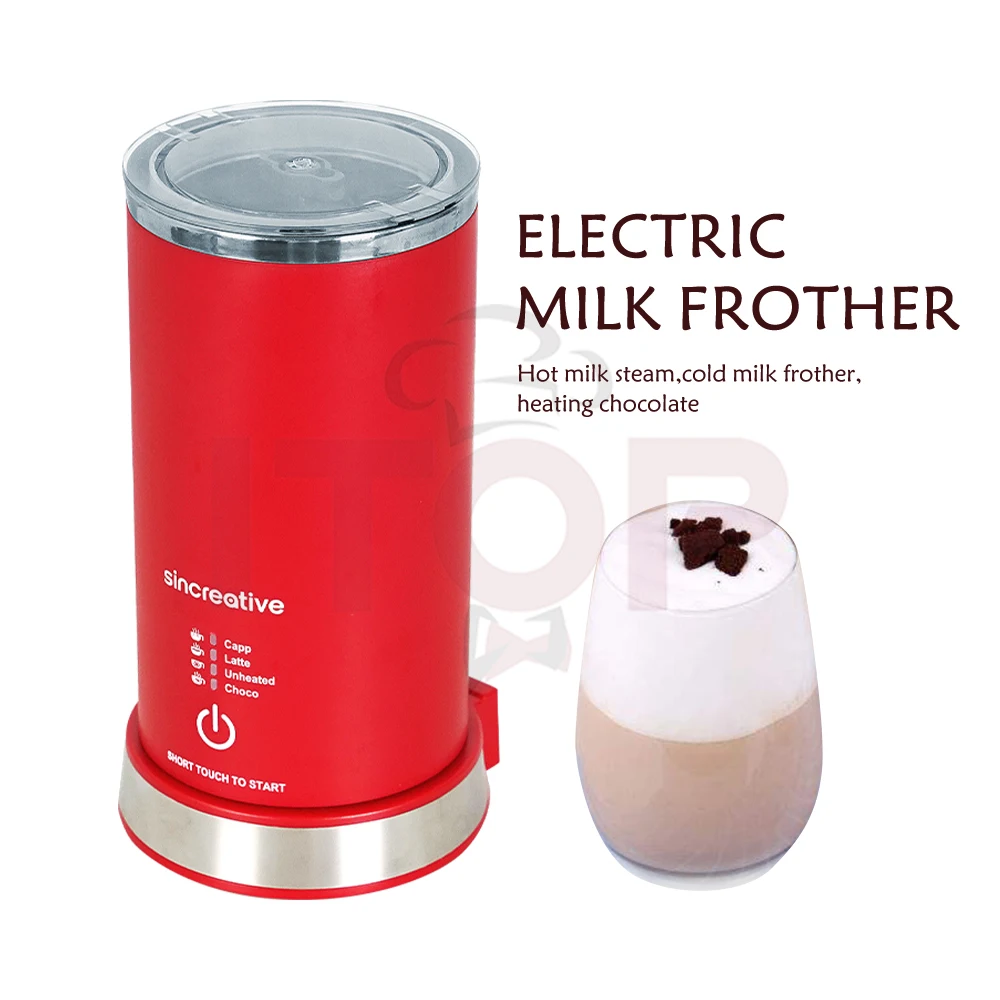 ITOP Milk Frother Cold/Hot Frothing Foamer Chocolate Mixer Latte Cappuccino Fully Automatic Milk IT-EMF1N Warmer