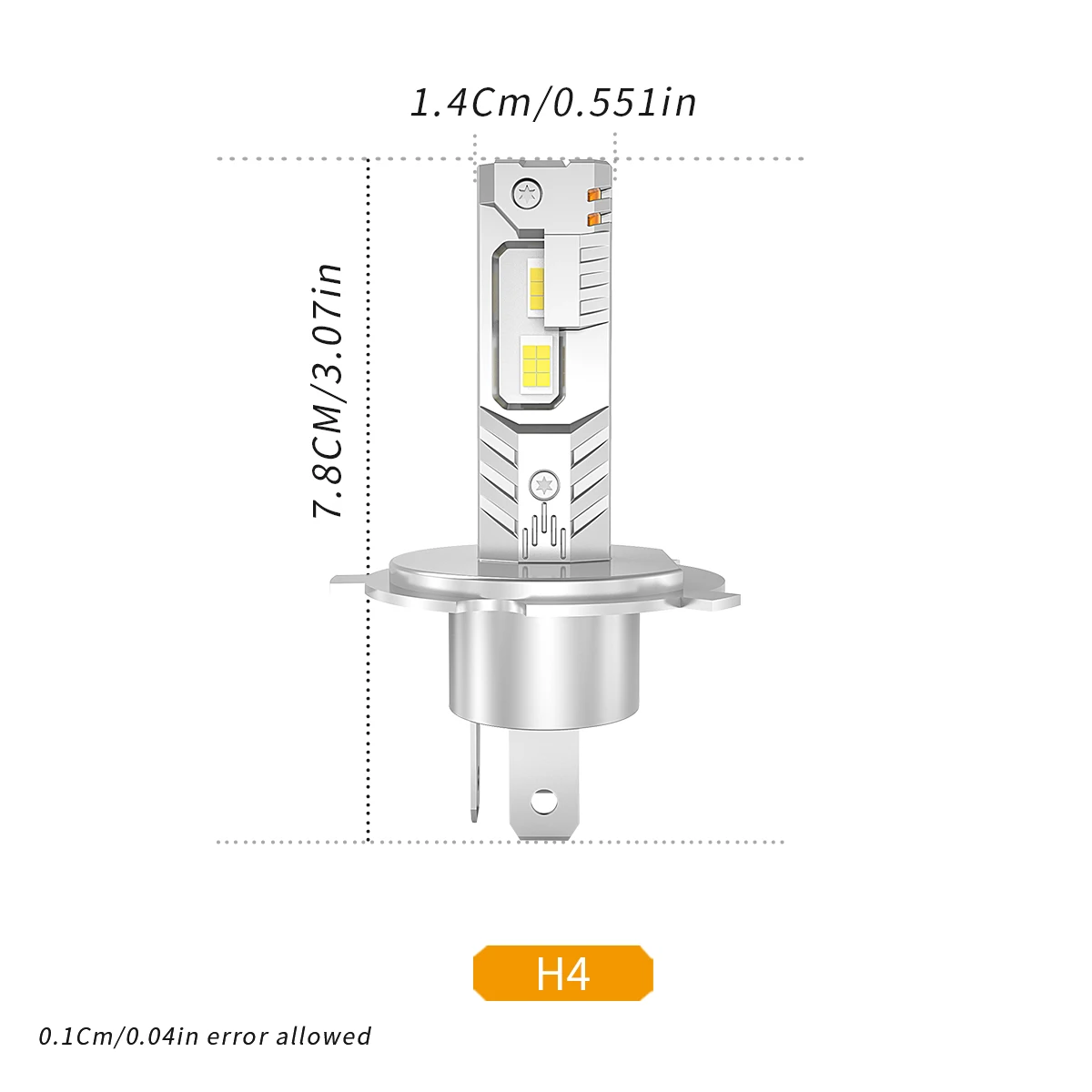 Leistungsstarkes Plug-and-Play, 1:1-Halogengröße auf LED-Scheinwerferlampen, Autolichter, H4, H7, H11, H8, H9, 9005, HB3, 9006, HB4, 6000 K, 12 V, für Autos