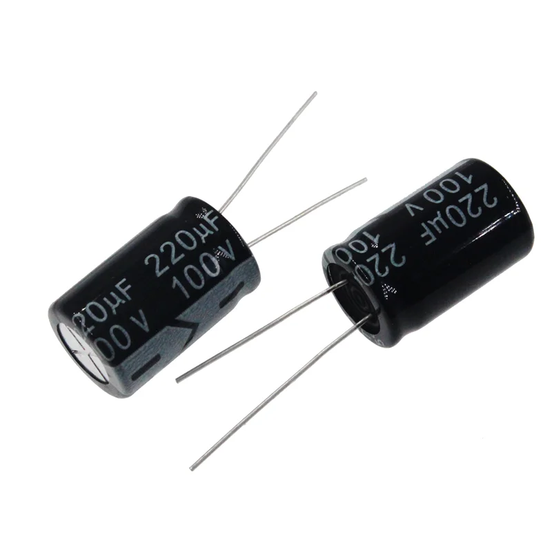 10pcs 220uF 100V 220MFD 100WV Aluminum Electrolytic Capacitor 13*20mm Radial 220mf100v 220uf100v 100v220mf 100v220uf