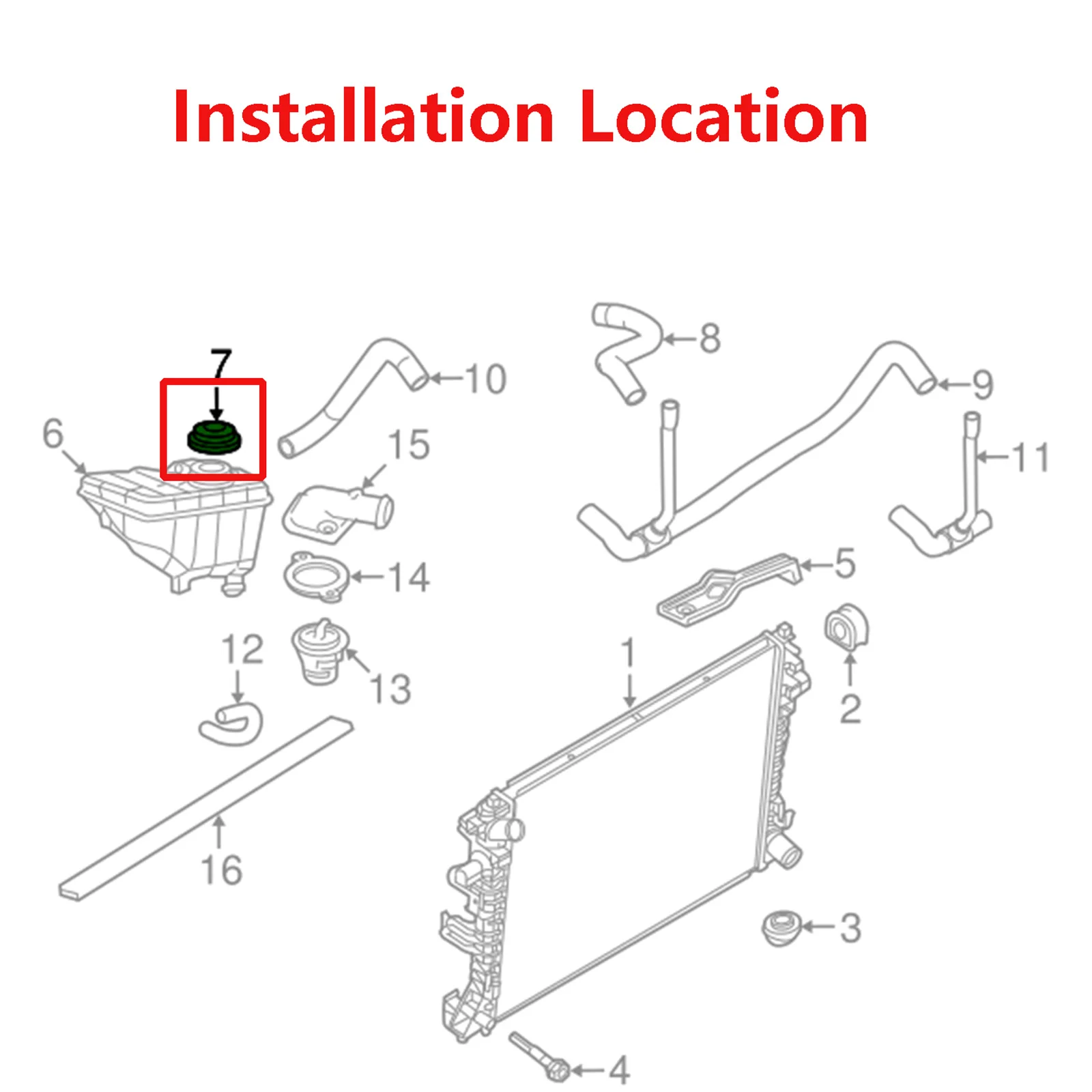 Untuk Ford Mustang Explorer Edge Ranger E150 E250 E350 F150 F250 F350 Fusion Radiator penutup tangki ekspansi Cover