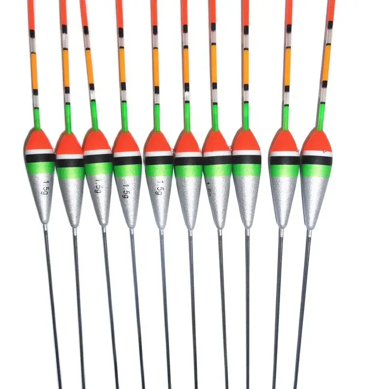 Newdonghui 10pcs/Lot Siler Grey Fishing Float Fishing Bobber 0.5G 1.0G 1.5G 2.0G Buoyancy Oem Factory Store 201111