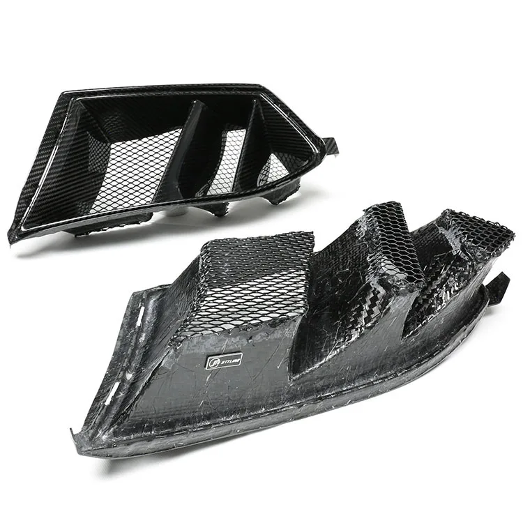 مدخل هواء المصد الأمامي لنماذج MP من ألياف الكربون الجافة لسيارات BMW G80، M3، G82، G83 وM4 مزود بشبكات مقاومة للحشرات