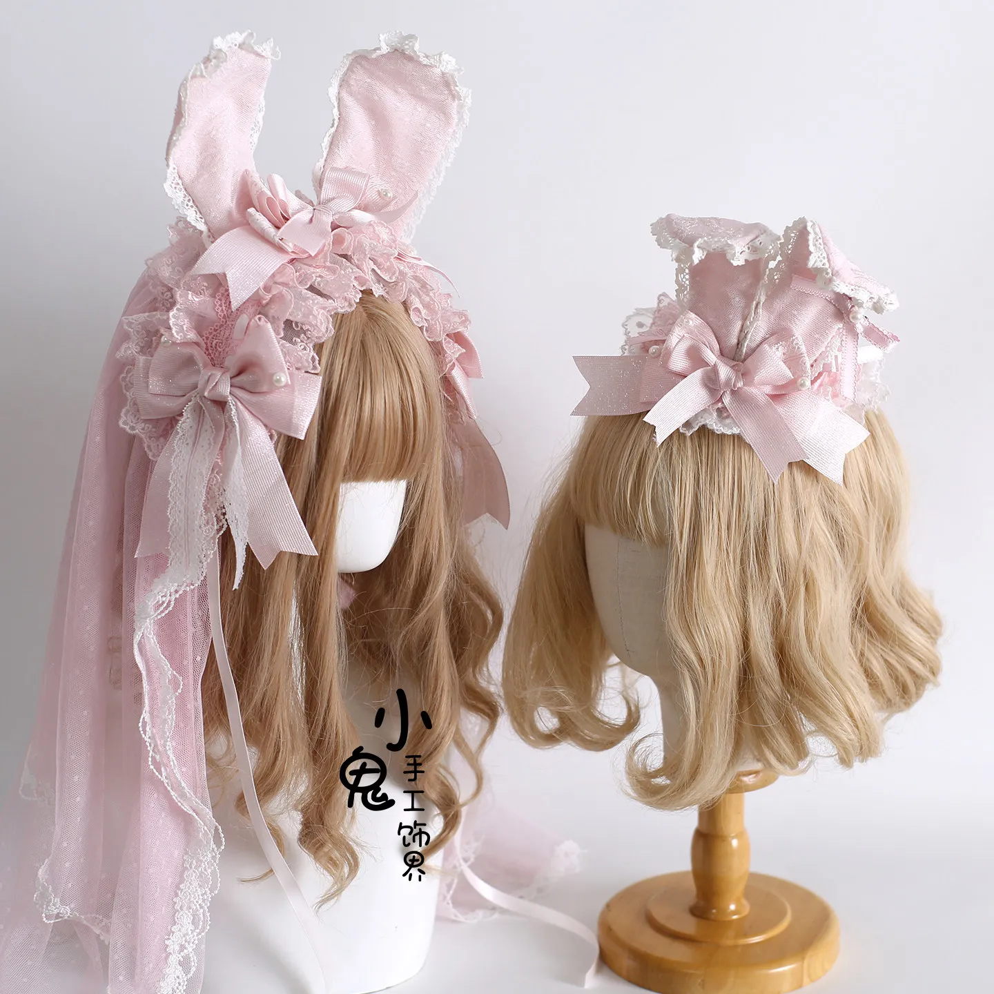 

Bow Lace Rabbit Ear Headband Headband Kc Flat Cap Lolita Original Hair Accessories Hairpin