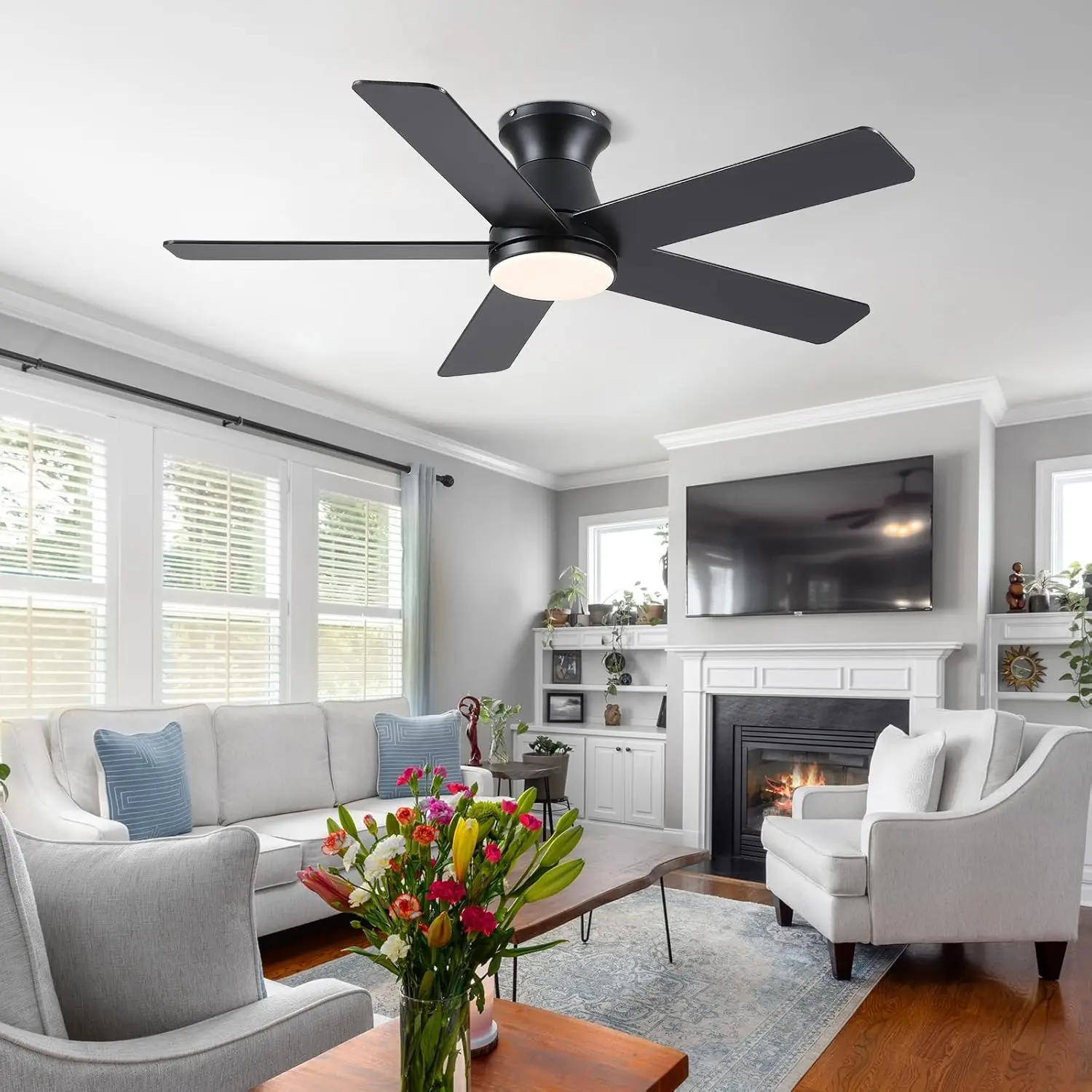 Luxury multifunctional ceiling fixture for quiet bedroom decor and elegant living space design modern ceiling fan light