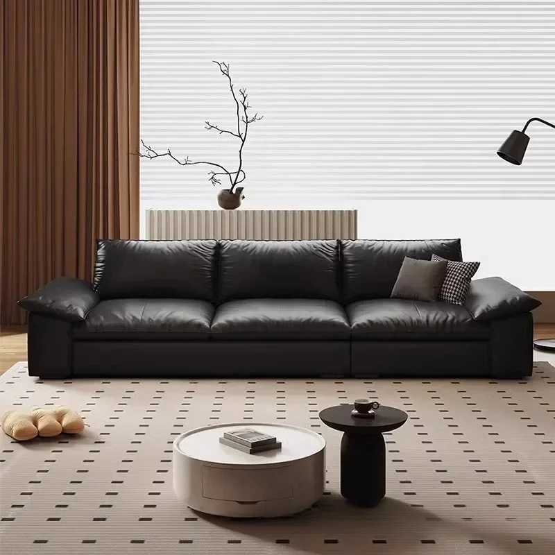 Простые черные диваны для гостиной, мягкий средний модульный секционный диван для ленивого отдыха, напольная гостиная, Divani Da Soggiorno, мебель для дома