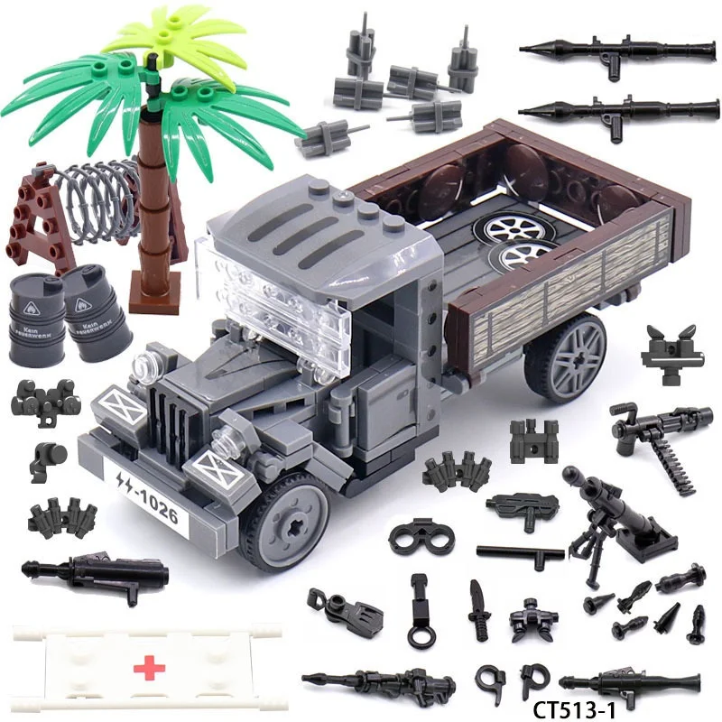 

Набор военного оружия WW2, мини-фигурки, армейские современные спецназа, солдат спецназа, грузовик, детали пистолета, строительные блоки, игрушки, подарки