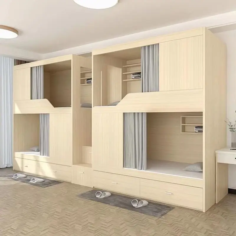 Custom Factory Furniture Set Capsule Hotel Bed for Hostels & Apartments Separate Space Bunk Bed for Hotels & Bunk Beds