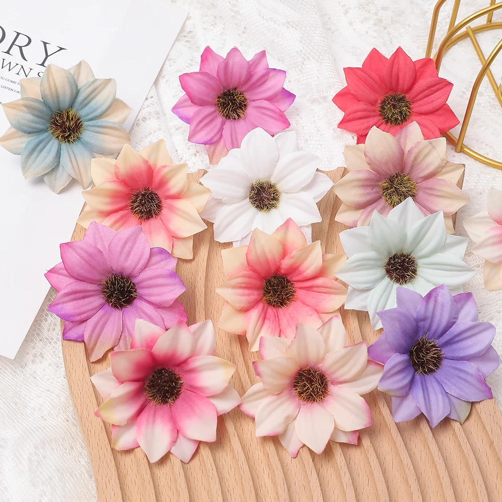 Cheap 30Pcs Gerbera Artificial Flower Home Party Decor Wedding Decoration Accessories Wreath DIY Christmas Craft Fake Flowers - Image 4