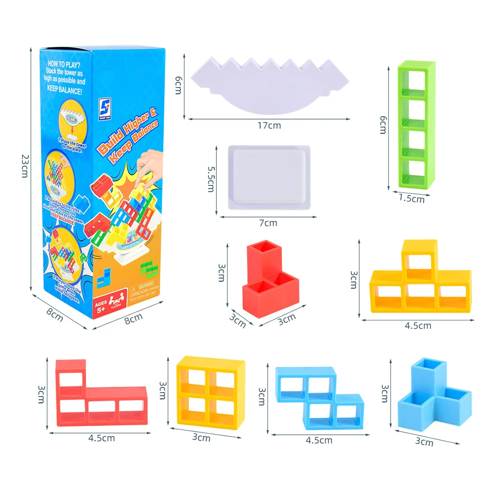 16-48 blocchi Building Block Brick Toy Balance impilati Tetra Tower Game Swing High Russian Building Blocks Stack Kid Desktop Toys