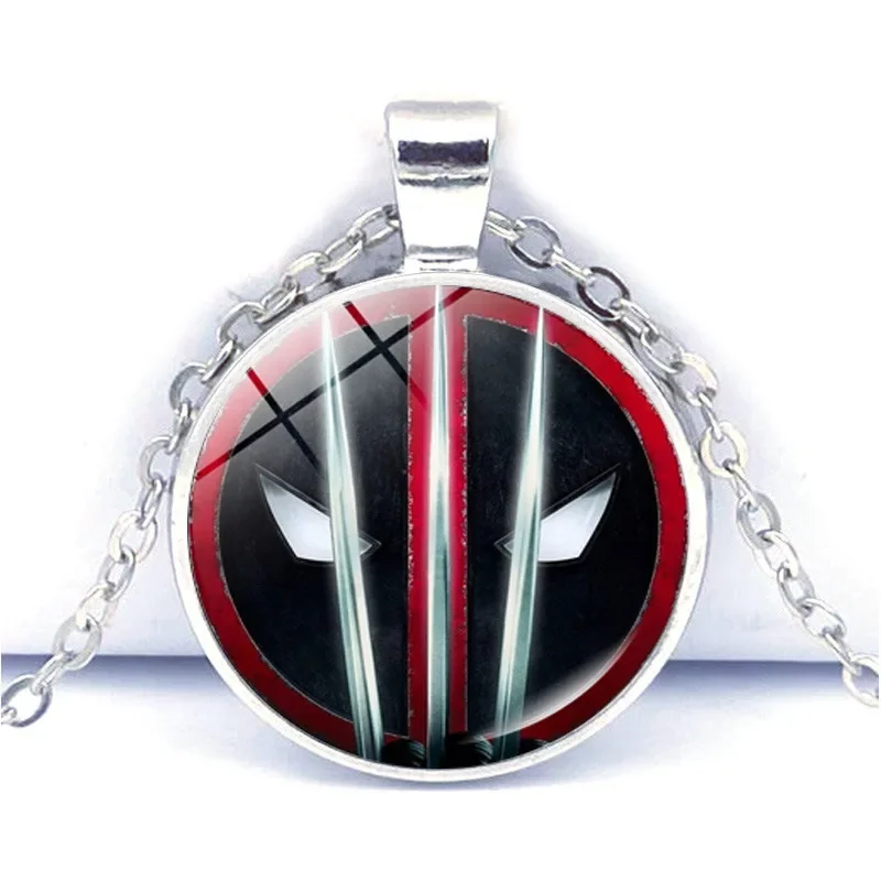 Collar de acero inoxidable de Deadpool y Lobezno, collar de figura de dibujos animados de Marvel, joyería de moda, accesorios de moda, regalo de cumpleaños