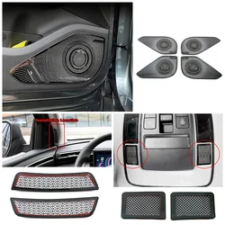 For Hyundai Tucson NX4 2021 2023 Accessories Car Interior Speaker Horn Anti Kick Dust Protection Trim Stainless Black Garnish