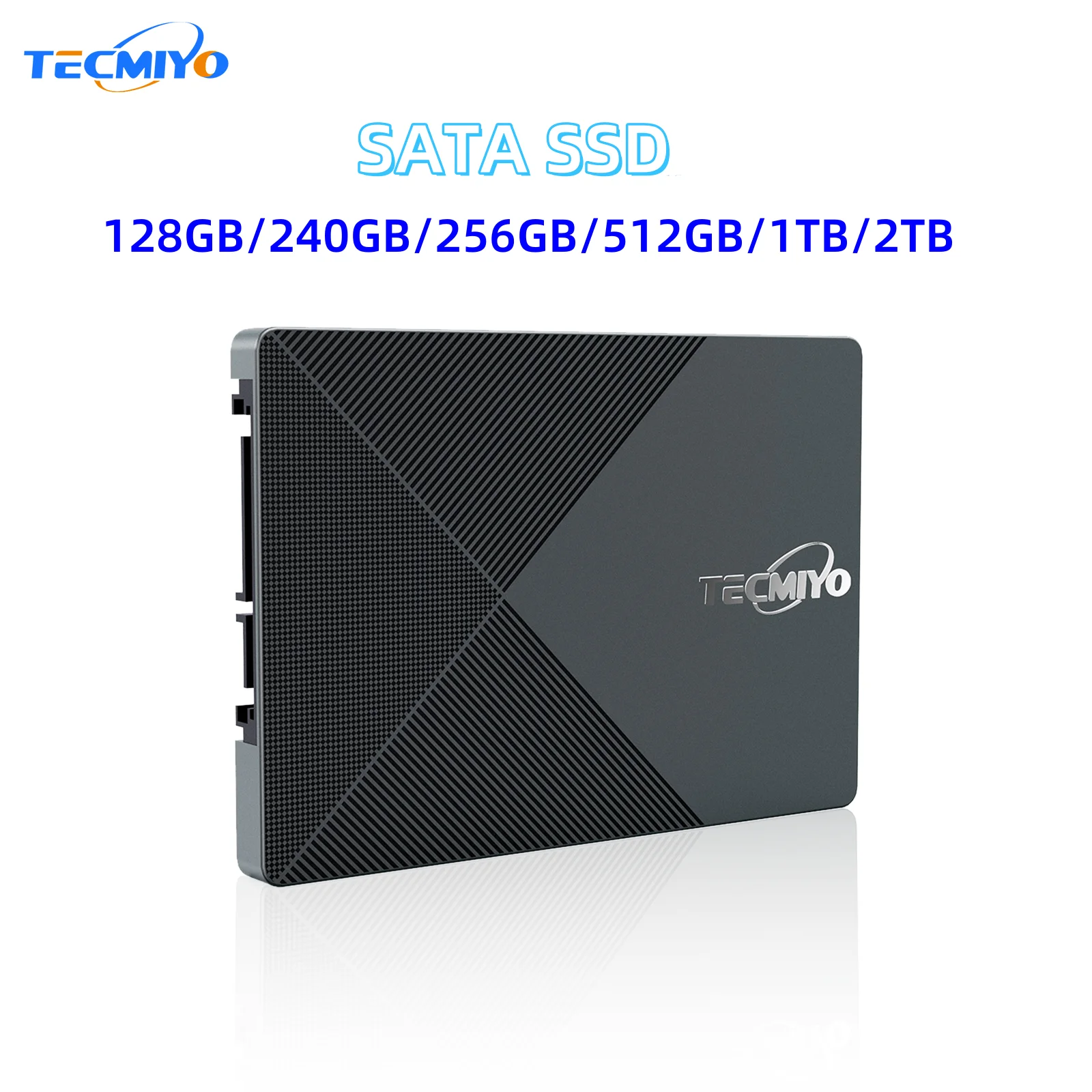 TECMIYO SATA SSD 128GB/240GB/256GB/480GB/512GB/1TB/2TB SATA 2.5 Inch Internal SSD SATA III 6 Gb/s R/W 440-500 MB/s 490-560MB/S