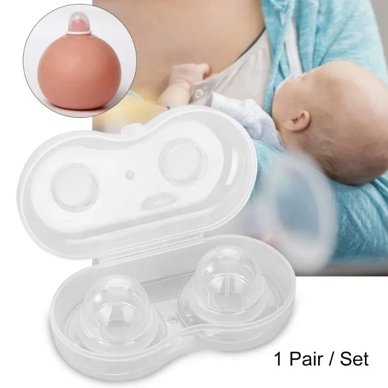 1 Pair Nipple Sucker Puller Aspirator for Correction Flat Inverted Nipples Breast Women Silicone Nipple Corrector view 5