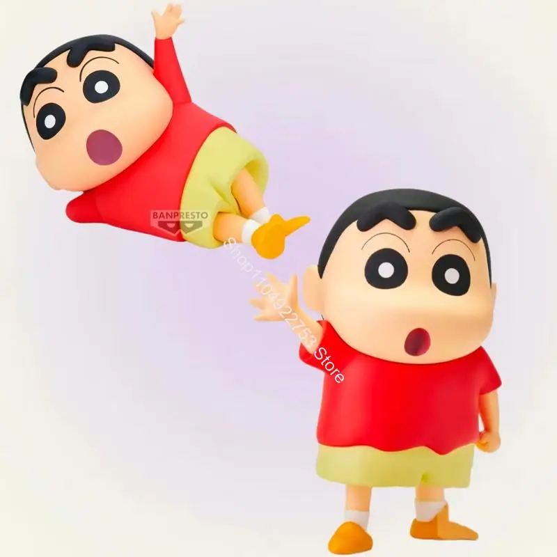 

BANDAI NAMCO BANPRESTO Crayon Shin chan SOFVIMATES Nohara Shinnosuke Pvc 11cm Anime Figure Model in stock Genuine ornament Gifts