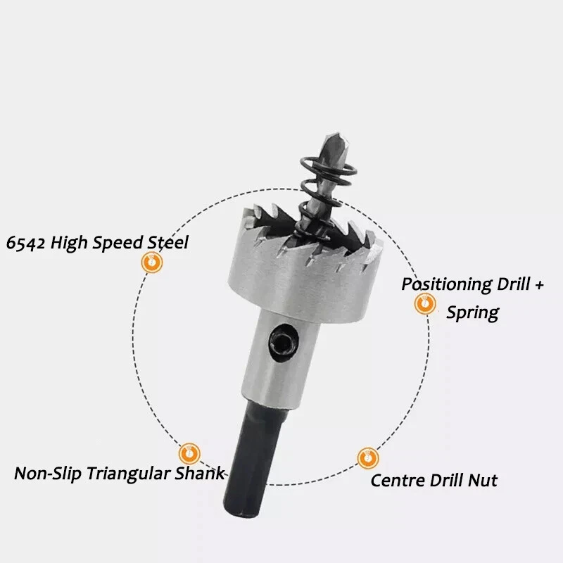 1Pcs Hole Saw Set 12mm-100mm 9341 HSS Hole Saw Drill Bit Heavy Duty Hole Opener Cutter For Metal Stainless Steel
