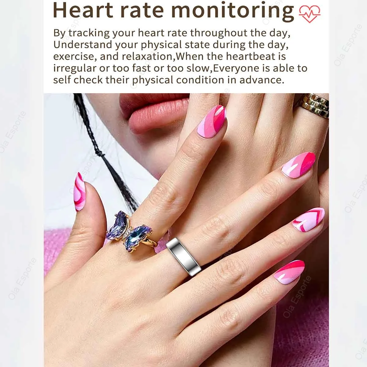 Cincin Pintar Pria Wanita 5ATM Tahan Air Monitor Kesehatan Suhu Monitor Denyut Jantung Oksigen Darah Pelacak Olahraga Smartring 2025 Baru