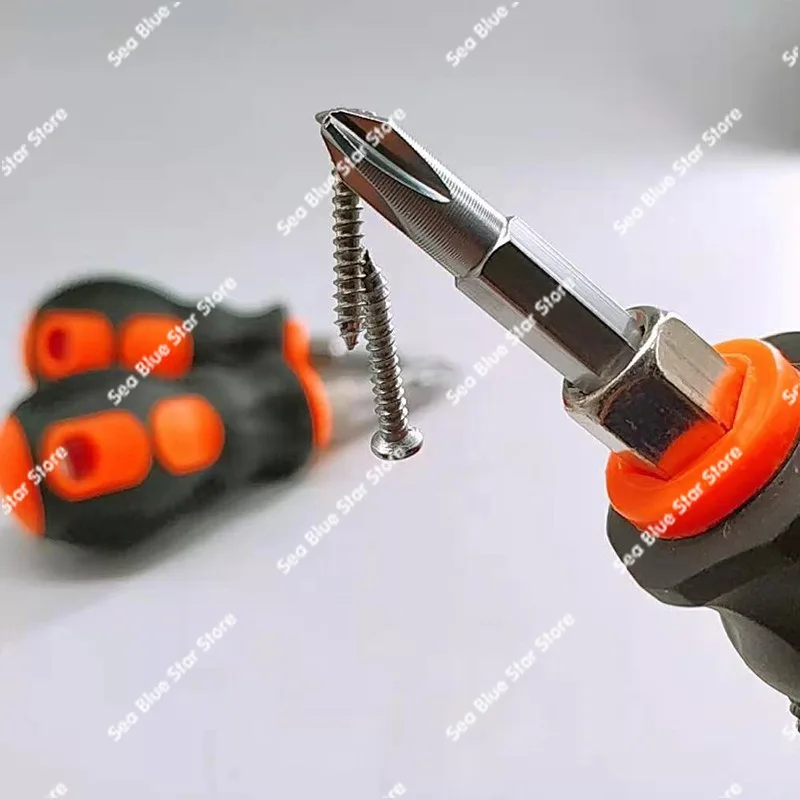 Radish Head Hardware ToolRubber Handle One-word Cross Dual-purpose Screwdriver Mini Thread