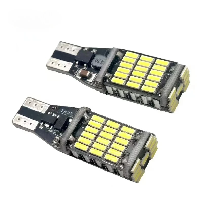 

50pcs Car LED Bulb T15 W16W 4014 45SMD W5W LED Signal Light Super Bright Canbus No error DC12V/24V Reverse Parking Back Lamps