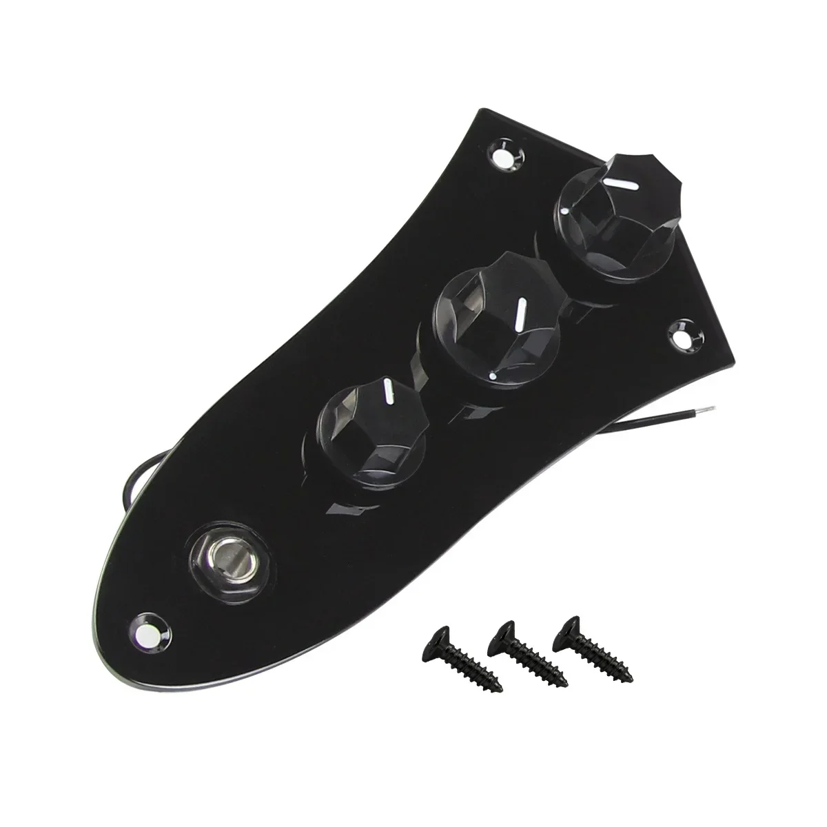 

Black Prewired JB Bass Control Plate Plastic Knobs for JB Bass Guitar Parts