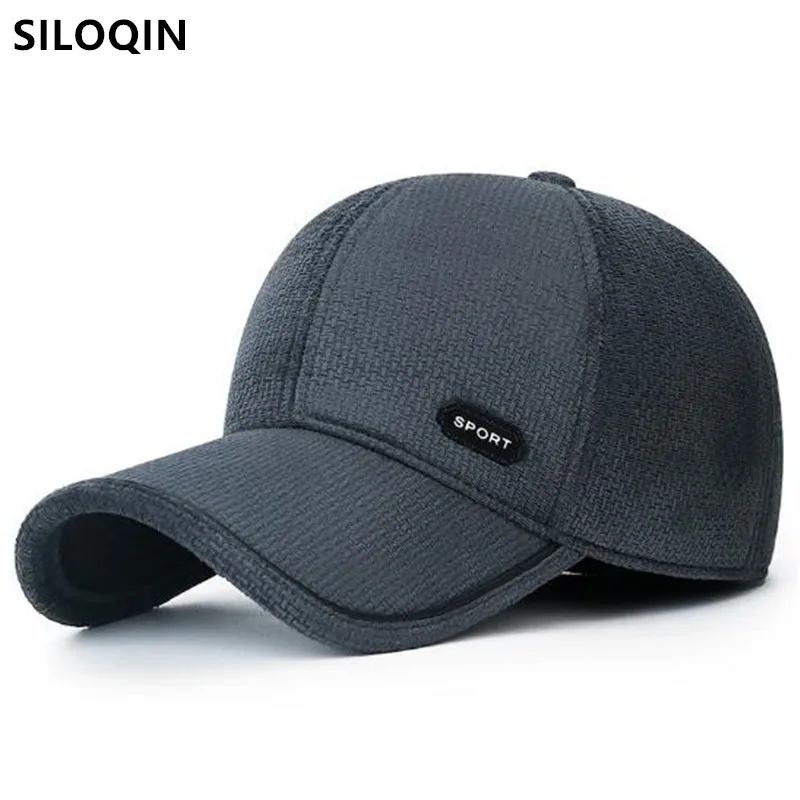 New Winter Warm Baseball Caps For Men Plush Thickened Coldproof Earmuffs Hats Cycling Cap Golf Cap Dad Cotton Hat Free Shipping