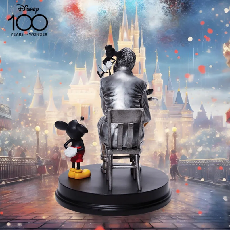 ديزني الأصلي المرآب عدة ميكي ماوس 100th الذكرى زخرفة والت وميكي شخصيات كرتونية لعب للأولاد هدية نموذج