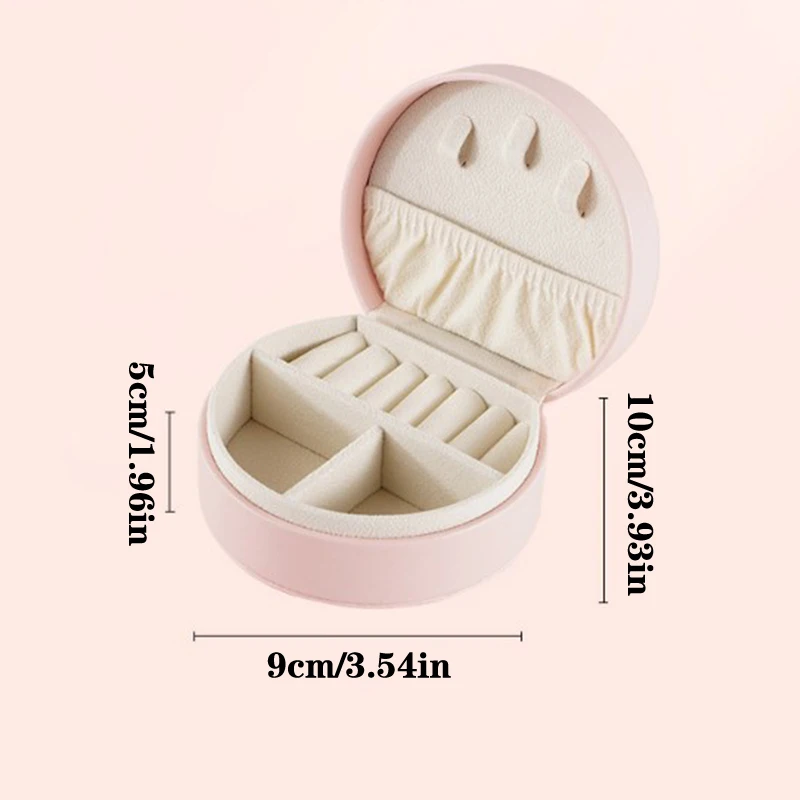 حقيبة تخزين مجوهرات جلدية محمولة ، منظم صغير محمول باليد ، حقيبة سفر ، أقراط ، قلادة ، خاتم