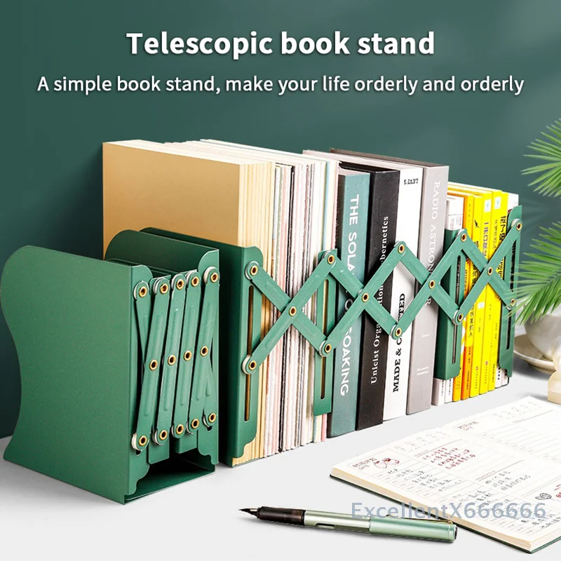 

Artistic Iron Desktop Bookend Adjustable Non-Slip Stand for School Office Supply