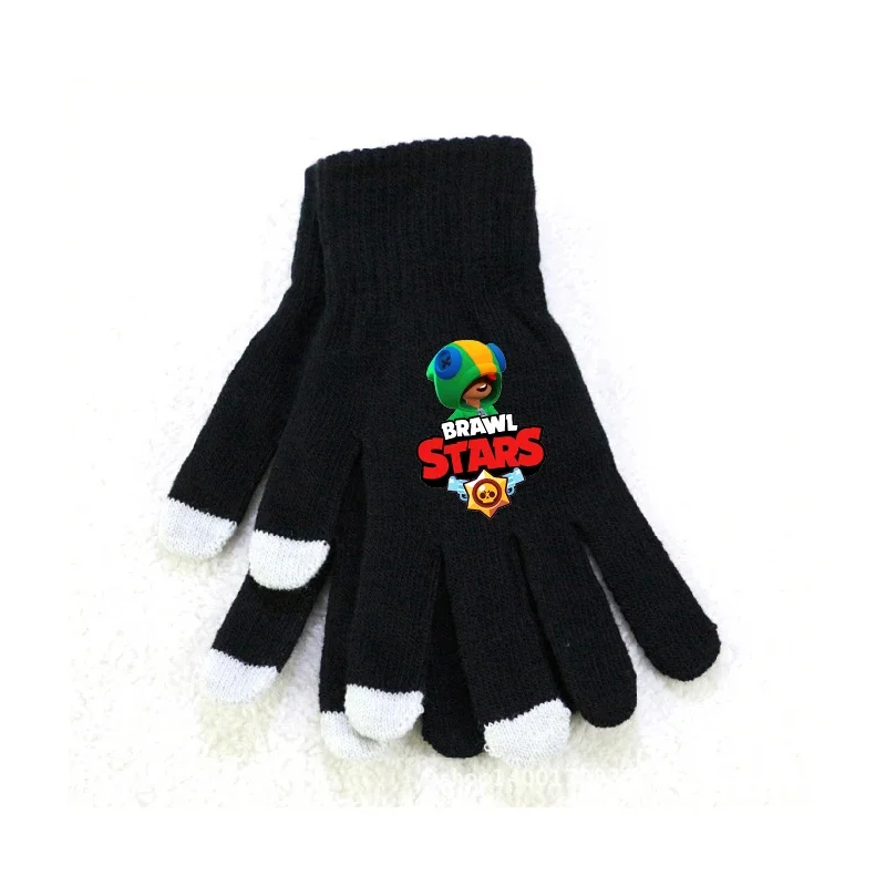 Game Kids Gloves Leon Spike Sandy Anime Anime Action Mittens Boys Girls New Winter Warm Touchable Screen Accessory Children Gift