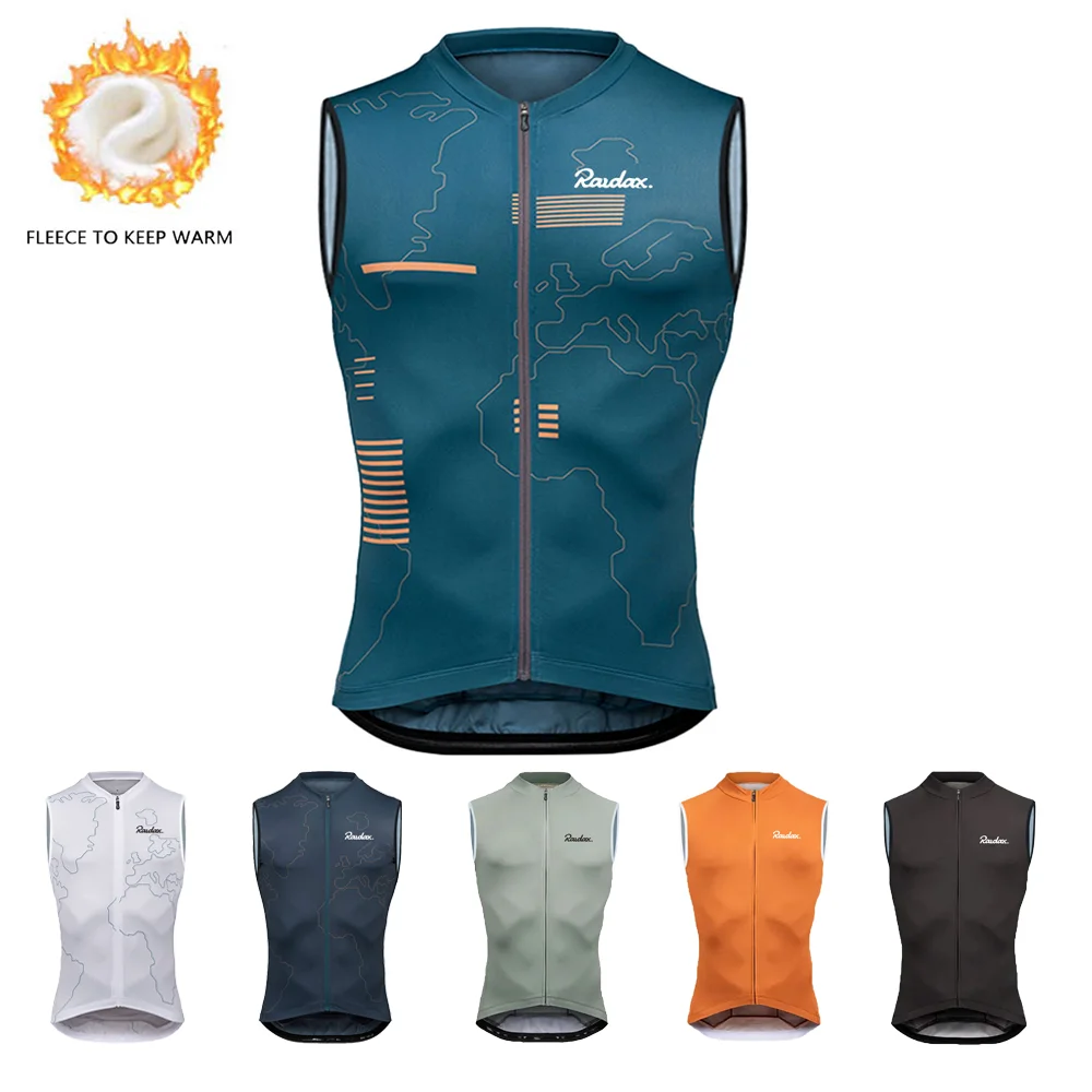 RAUDAX-Chaleco térmico de lana para ciclismo, chaleco cálido para deportes al aire libre, camisetas térmicas para bicicleta de montaña y carretera, invierno y otoño