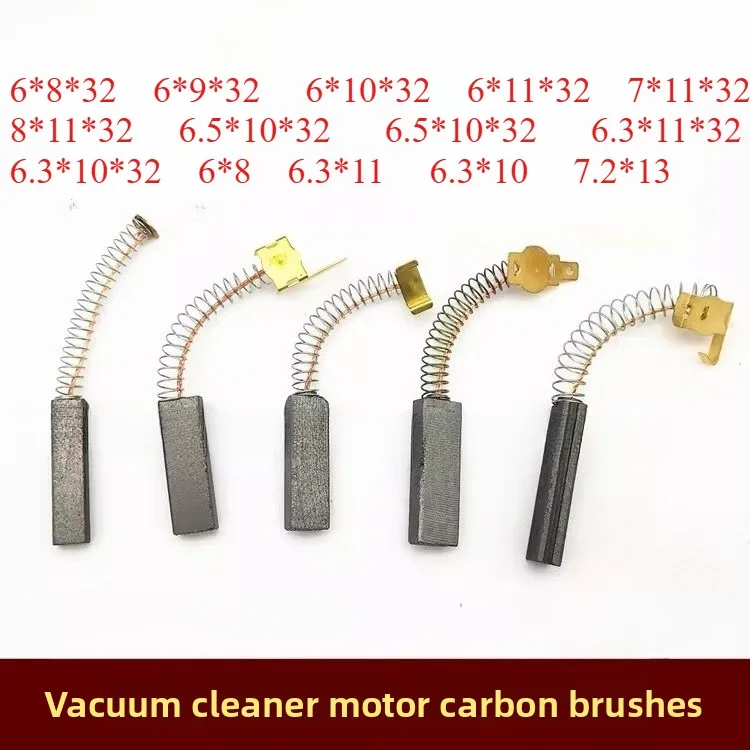 

4 шт. угольная щетка для пылесоса 6 8/10 32 6 9 32 6,5 10 32 7/8*11*32 8*12*32 двигатель пылесоса пружинная щетка