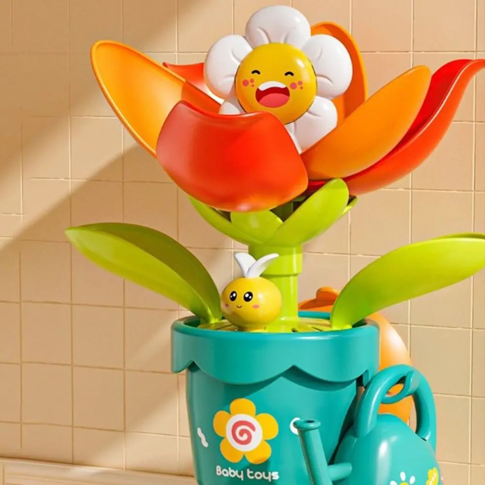 Cartoon Sonnenblume Dusche Bad Spielzeug Kreative Wasser Spray Spritzen Kleinkind Bad Spielzeug Blühen, wenn Bewässerung mit Saugnapf