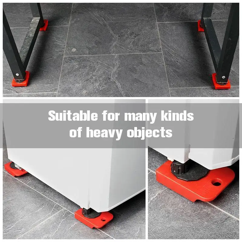 Moving Tool Furniture Lifter Labour Save Heavy Furniture Appliance Mover Slider 360° Rotation Wheel Rollers Pads150kg Capacity