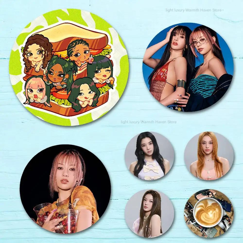 

K-KATSEYE Beautiful Chaos wooden anti-slip coasters suitable for home office and theme party decoration