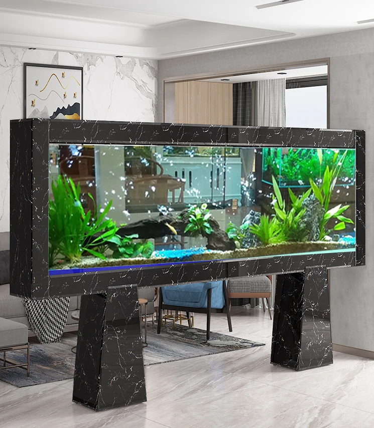 Aquarium living room ecological arowana tank lazy people do not need to change the large bottom filter in the water