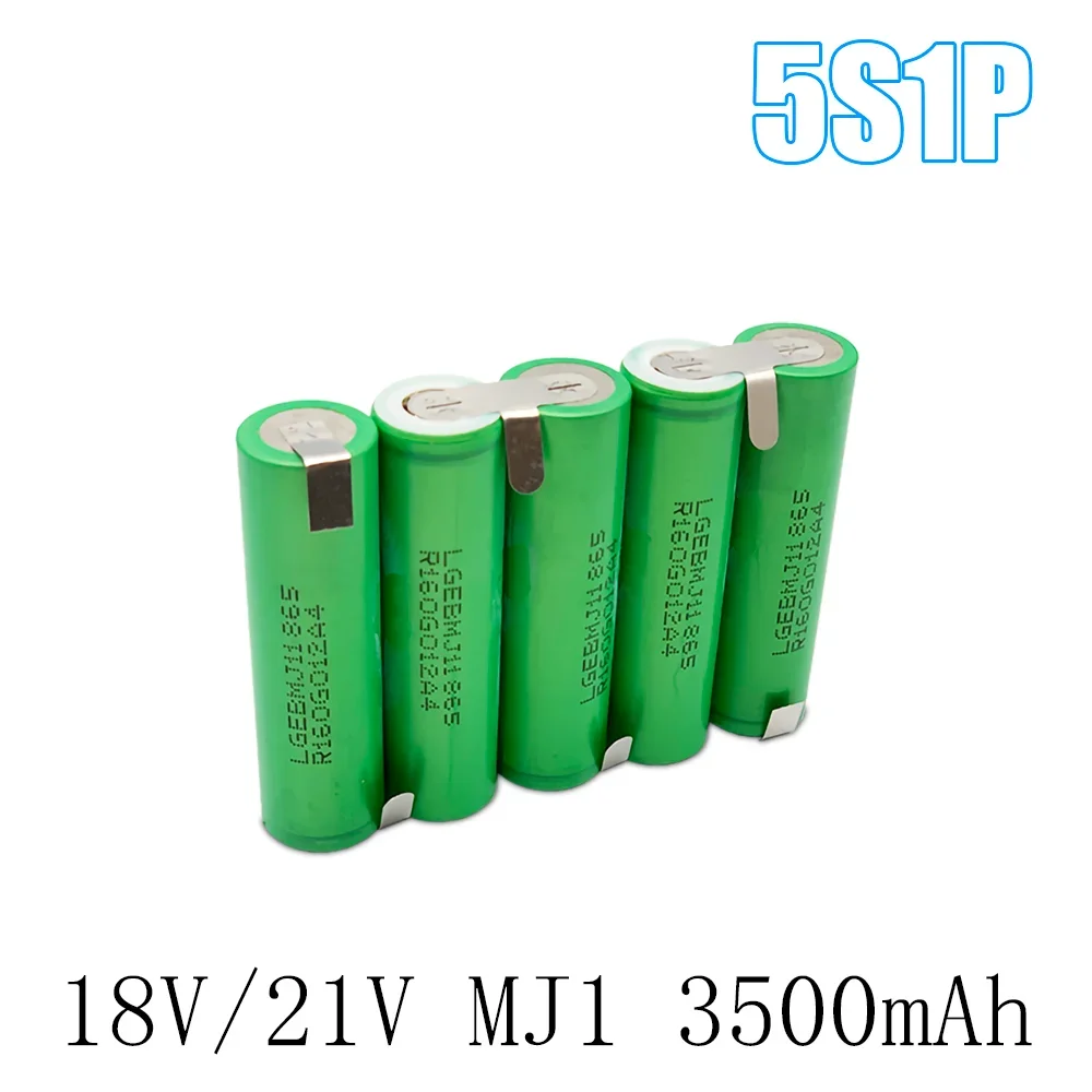 2S 8,4 V 3S 12, 6V 4S 16, 8V 5S 21V 6S 25,2 V MJ1 Batterie, 18650 MJ1 3500mAh Batterie, do 18V Schraub miner Batterie