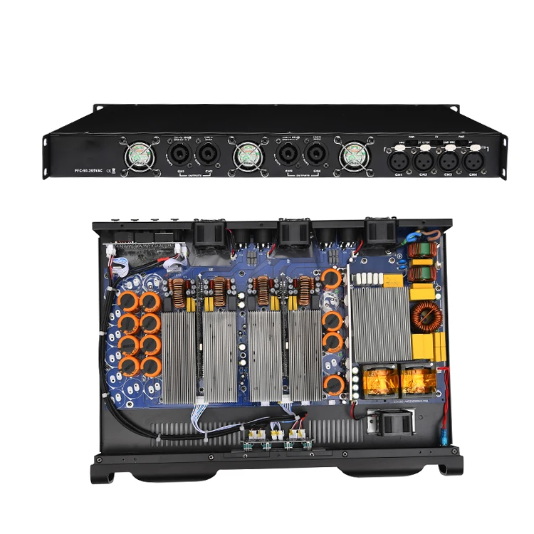 China factory price 600w 1200w 1U 4ch 4 four channel professional audio profession Class d amplifier power