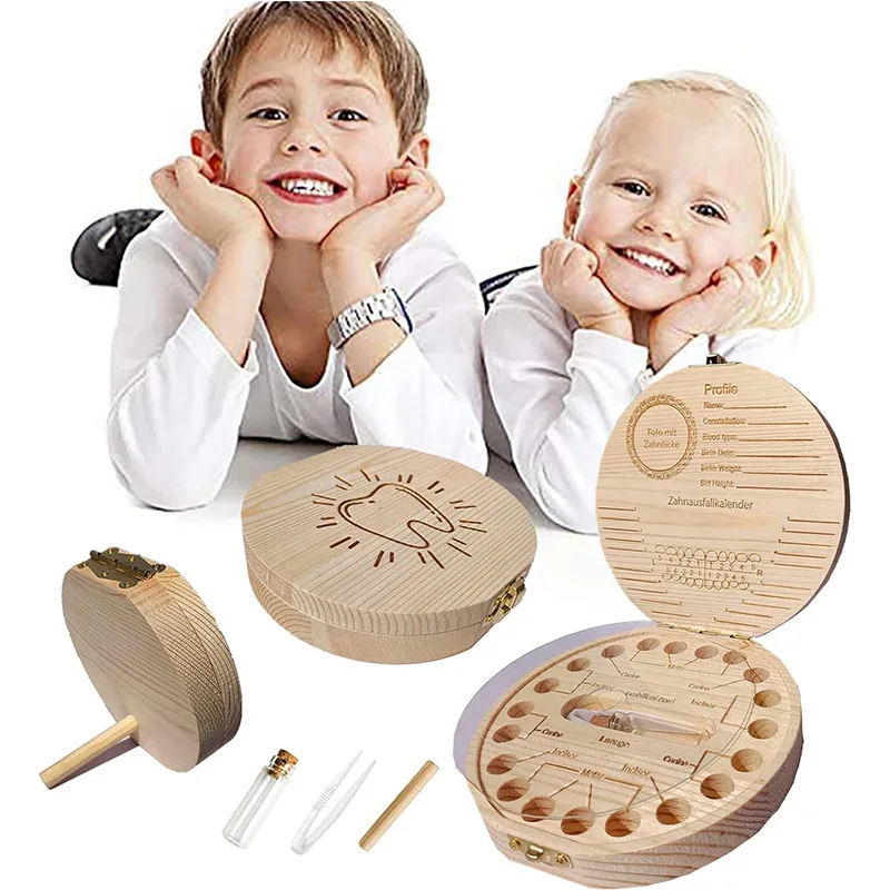 

Деревянная коробка для хранения зубов, пуповина, деревянная коробка для хранения зубов для маленьких детей, деревянная коробка для хранения зубов, органайзер для молочных зубов