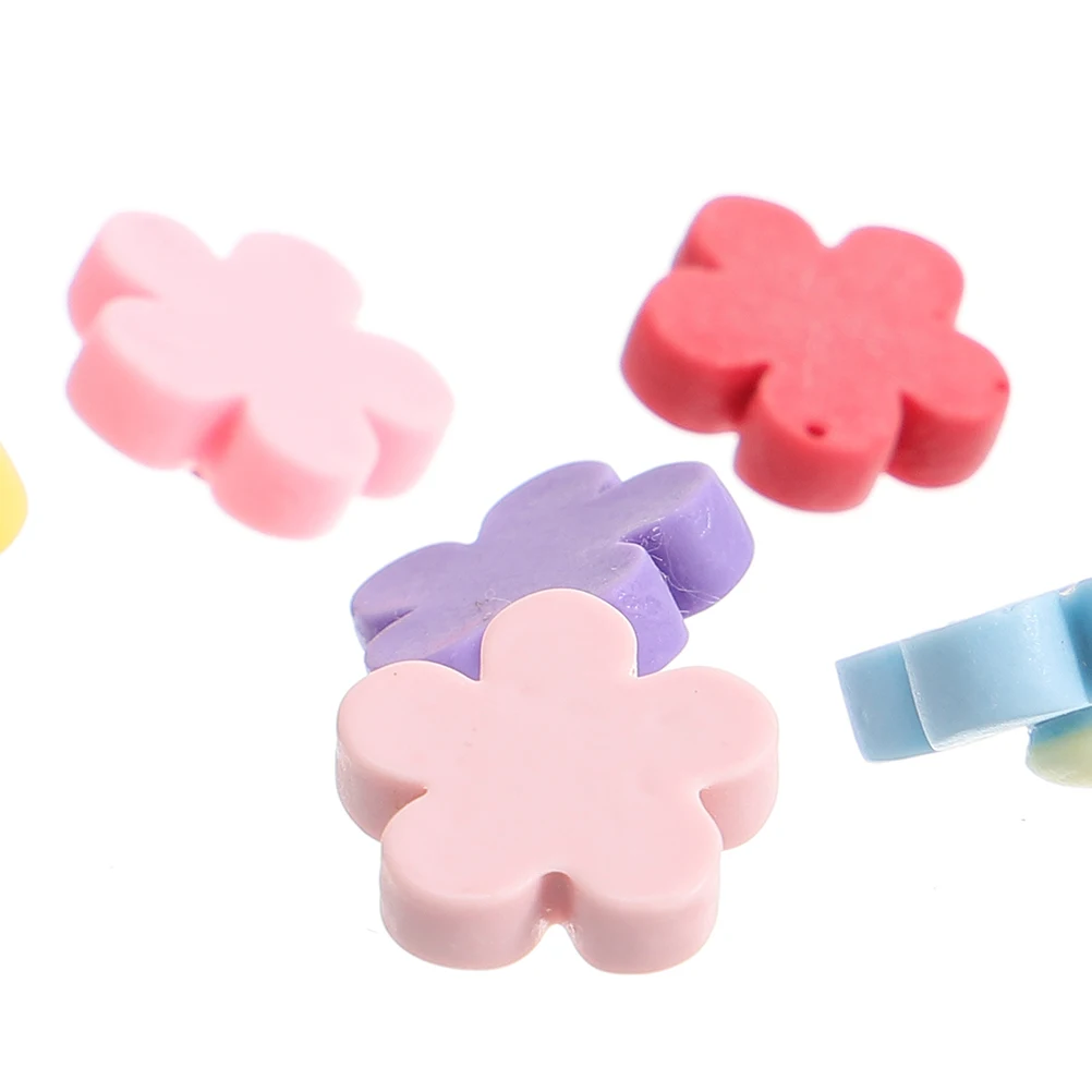 

100 Pcs Hair Accessories Barrette Jewelry Making Charms Manual Flatback Resin Flower Pendant Small Ornaments for