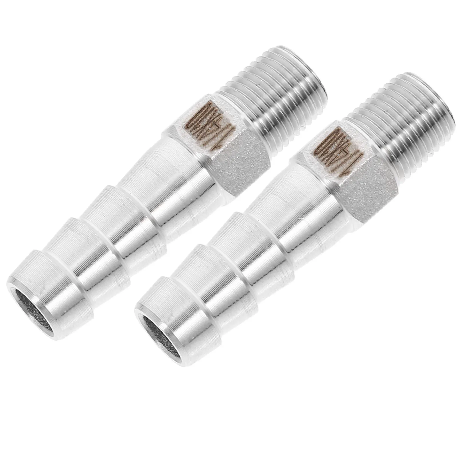 

2pcs Stainless Steel 10mm Hose Barb Fittings 1/4 NPT Thread for Brewing Pipe Accessories Leak Proof Gas Fittings Hose