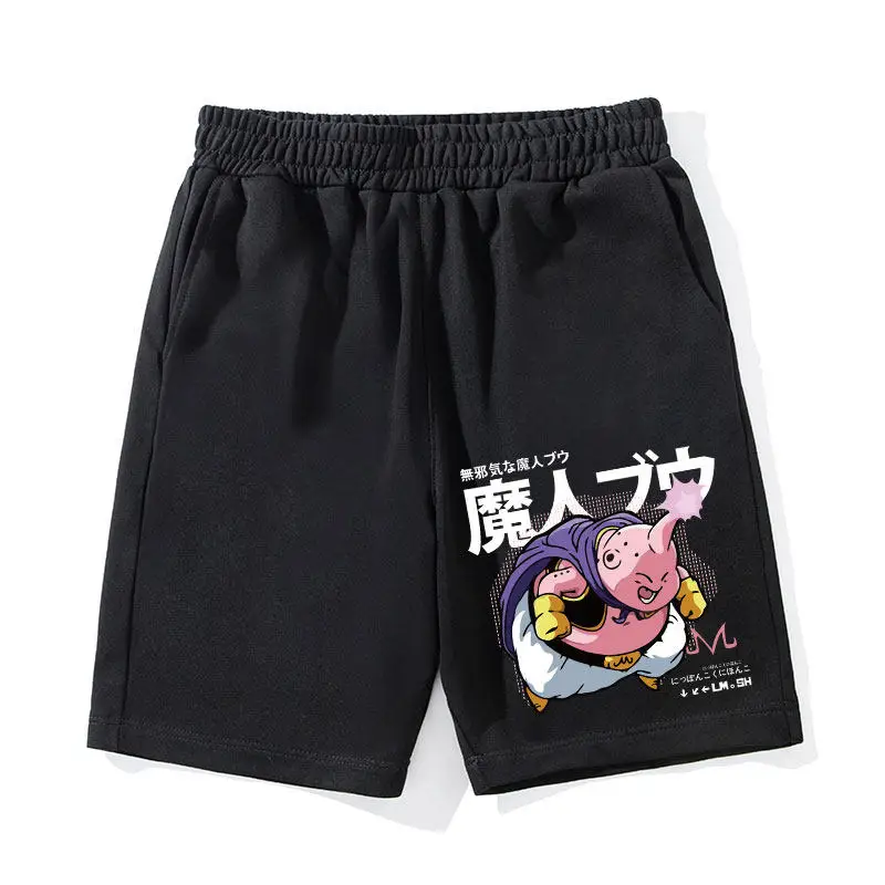 

Seven Dragon Ball villain Buu collaboration shorts - Men's retro design, charming comic sports shorts, trendy youth pants