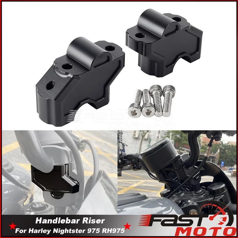 For Harley Nightster 975 Special RH975 S 2022 2023 Motorcycle Aluminum Handle Bar Riser Clamp Extend Handlebar Adapter Mount