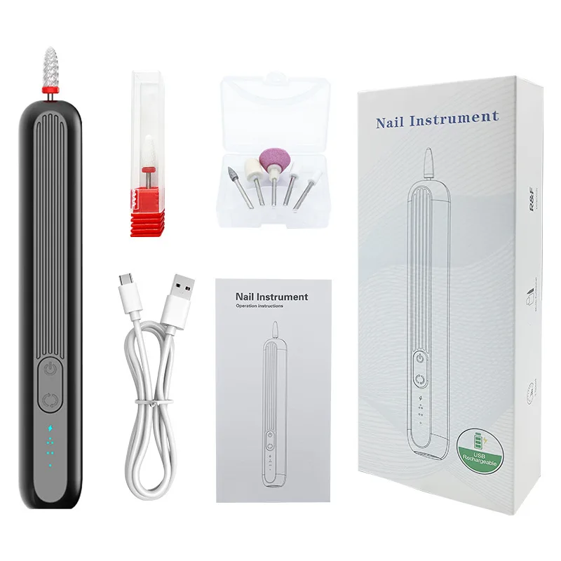 Electric Nail Drill Machine For Manicure Pedicure Portable Tool With Display Stand Professional Nail Beauty Polisher Kit