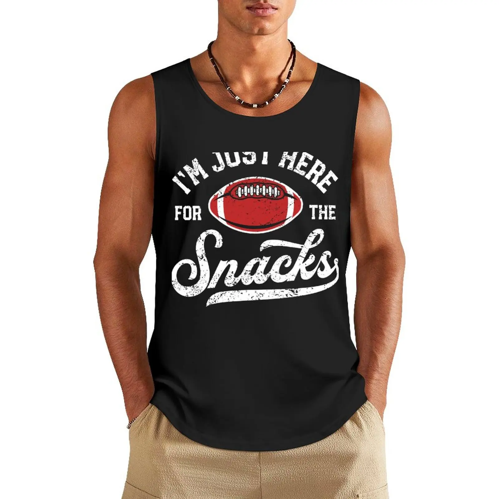 

Im Just Here For The Snacks Football Shirt for Men Women Boys Girls Kids Football Lover Gift Tank Top