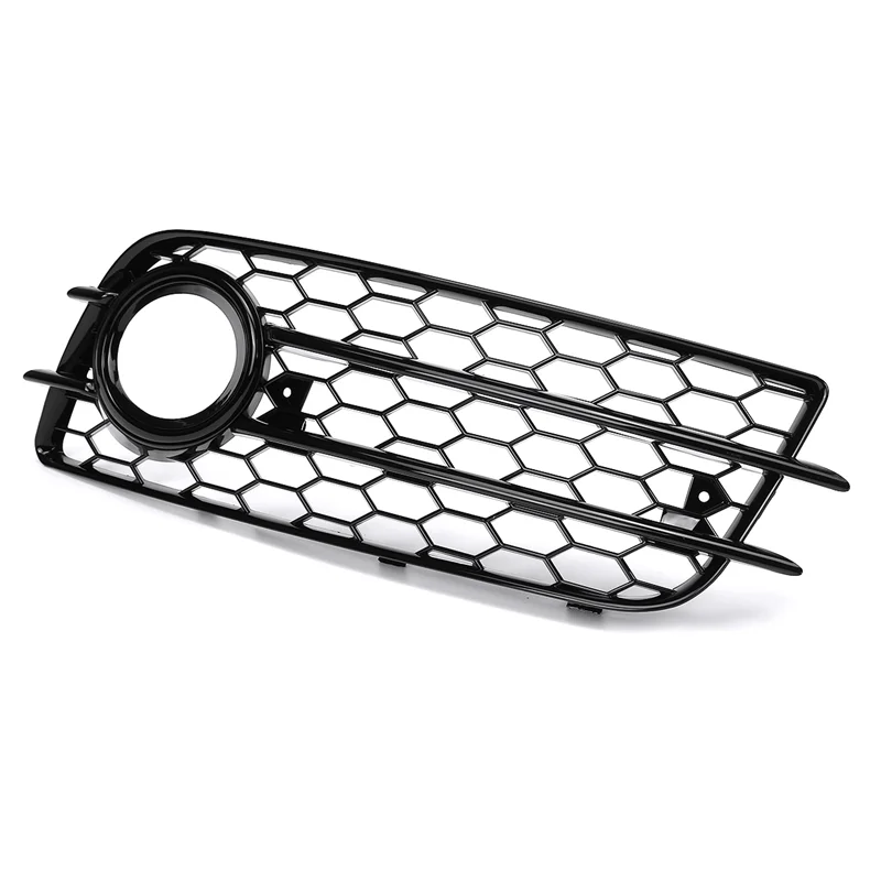 

A040-Car Front Bumper Fog Light Mesh Grille Cover For A4 B8 S-Line S4 2008-2012 Fog Lamp Honeycomb Grille Covers Parts
