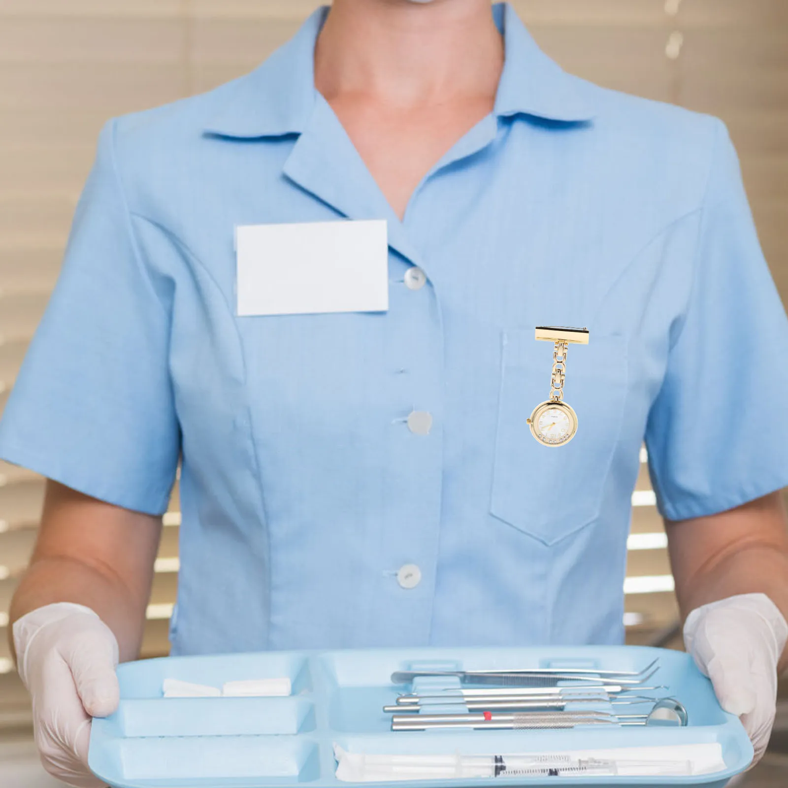 

Chic Exquisite Nurse Fob Watch Clip-on Unisex Medical Brooch Watch with Large Dial for Clear View in Healthcare