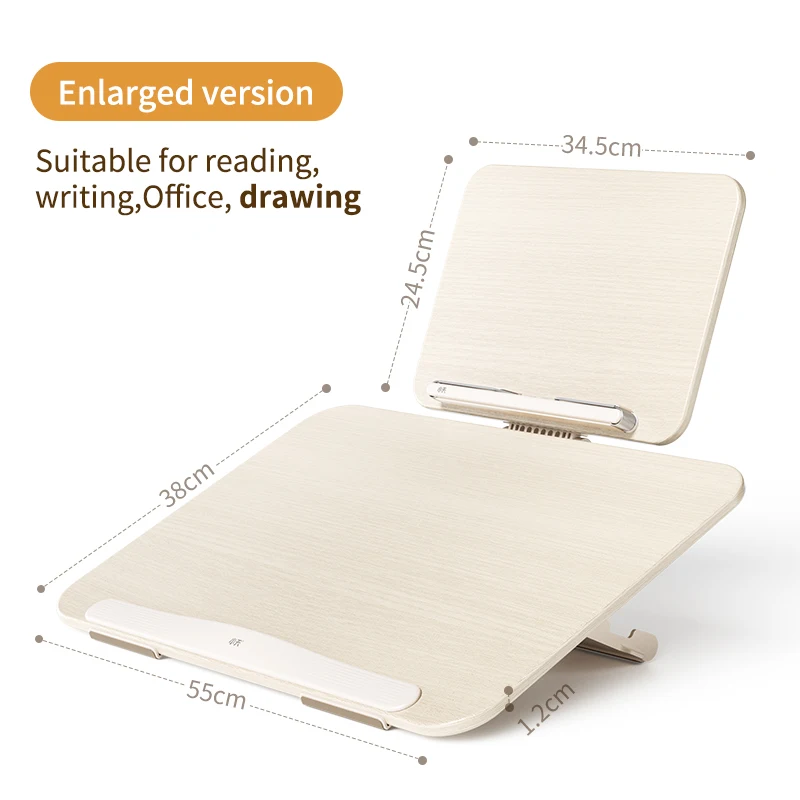 Professional Eco-Friendly Wooden Reading Stand Adjustable Writing Board 4-Tilt Ergonomic Slant Board for Kids